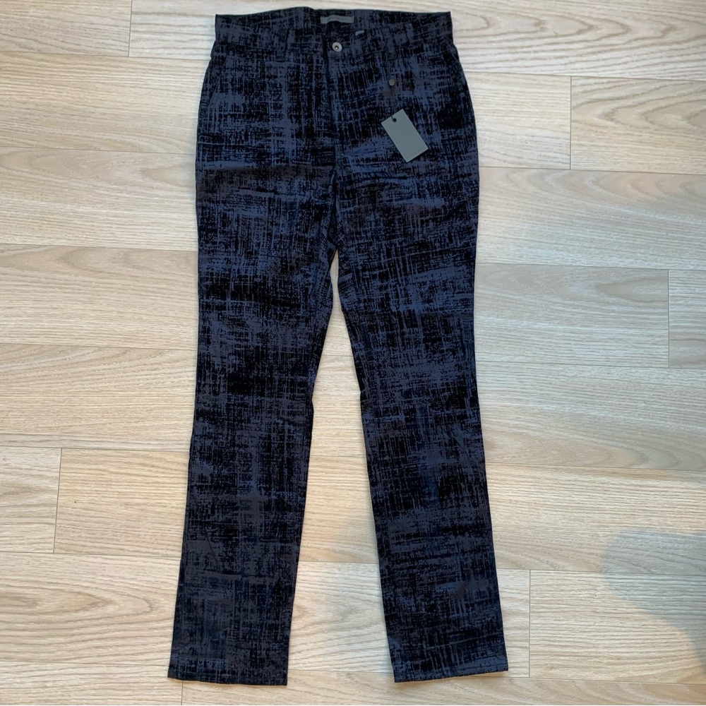 John Varvatos Slim Flocked Texture Motor City Pants Navy NWT Size 31